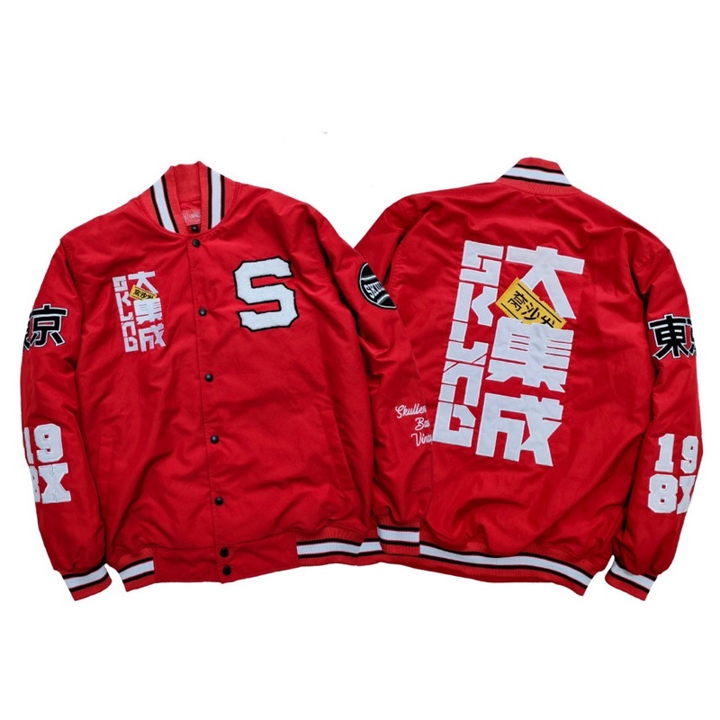 JAKET SKULEND  TAASLAN PRIA WANITA - JACKET SKULEND FULL BORDIR L XL TASLAN