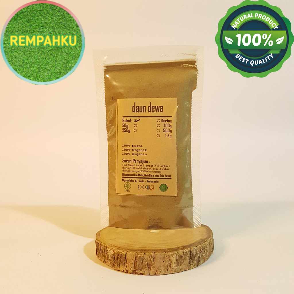 

DAUN DEWA / SAMSIT BUBUK 100 GRAM - Gynura Divaricata - MURNI -