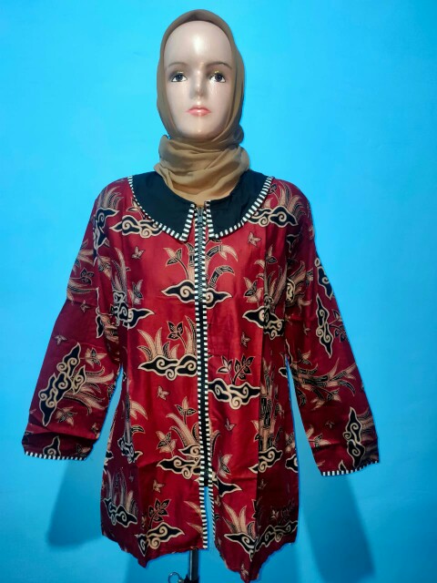 Terlaris Serut Genes Jelita Tunic Navbor Yelbor Whitbor Creambor Tunik Batik Modern Hrb030 Dolbi Dob