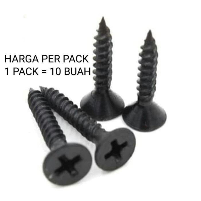 Skrup Gypsum 2 cm 1 pack - Skrup Gipsum - Sekrup Gipsum - Drywall Screw