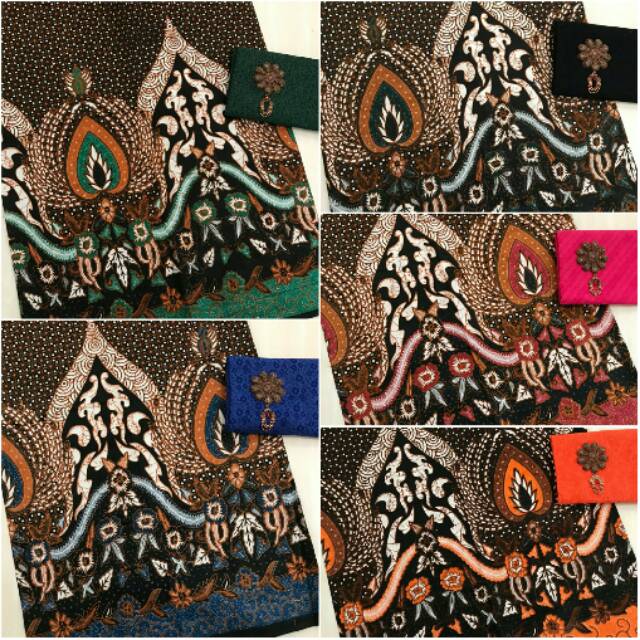 Crn kain batik  printing motif kubah mahkota sogan bahan  