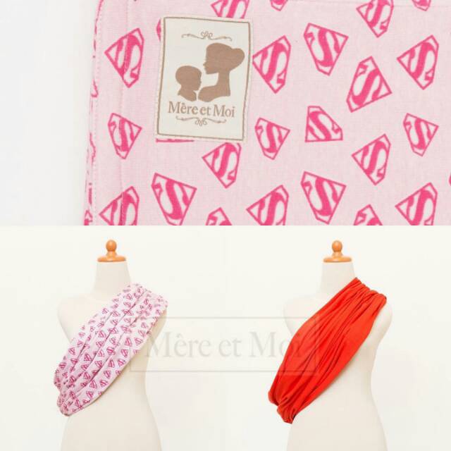 GEOS Reversible motif SUPERMAN, Premium Pouch Sling by Mere et Moi