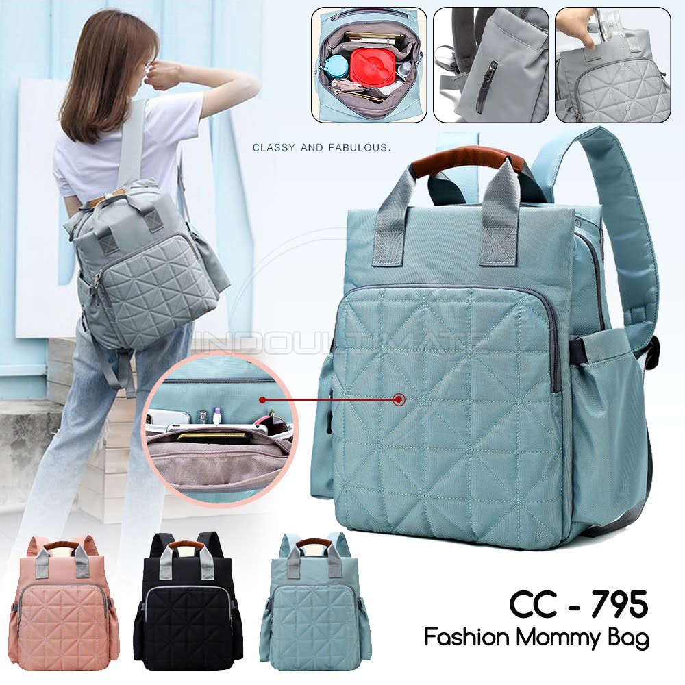 Tas Bayi Ransel Besar PREMIUM import Perlengkapan Travelling Baby diaper bag susu CC-795 CC-796