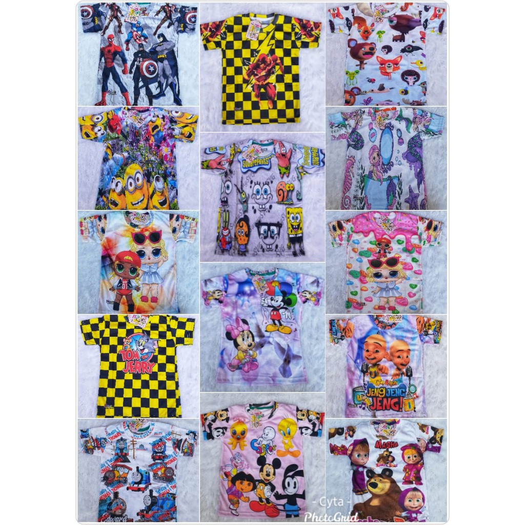 Kaos Anak Kids Full Printing by Naura