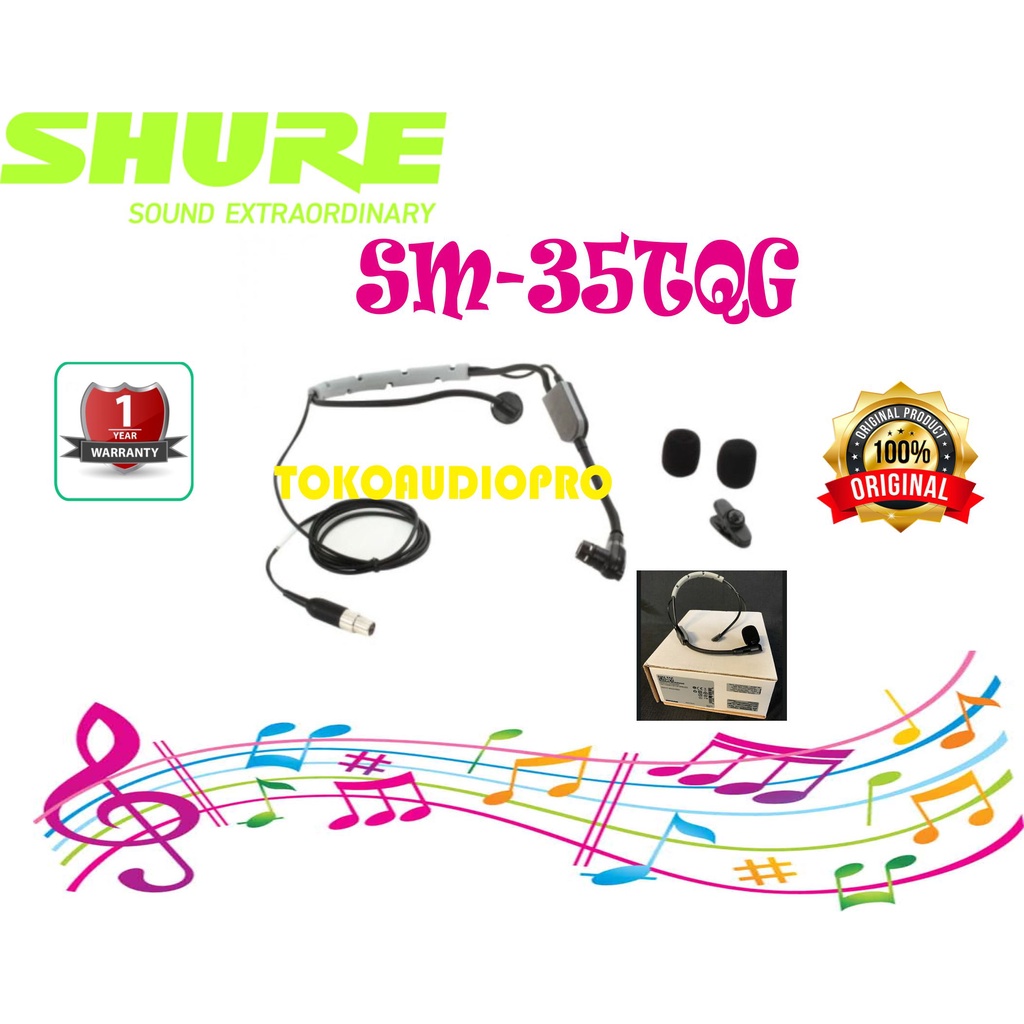 Mic Shure SM35 Headworn Microphone Original for Shure Wireless