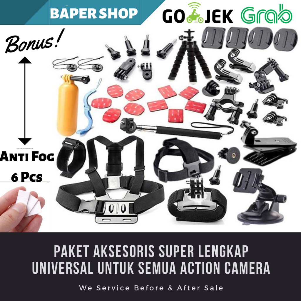 Full Set Aksesoris Lengkap Xiaomi yi Action Camera Gopro