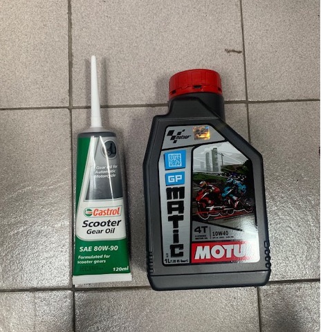 OLI MESIN VESPA MATIC MOTUL PAKET ENGINE 2V