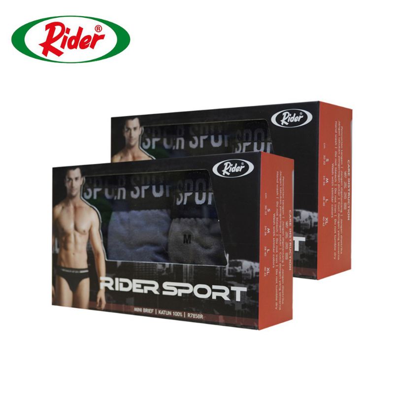 RIDER Sport Celana dalam Pria R785 B Sekotak Isi 3Pcs