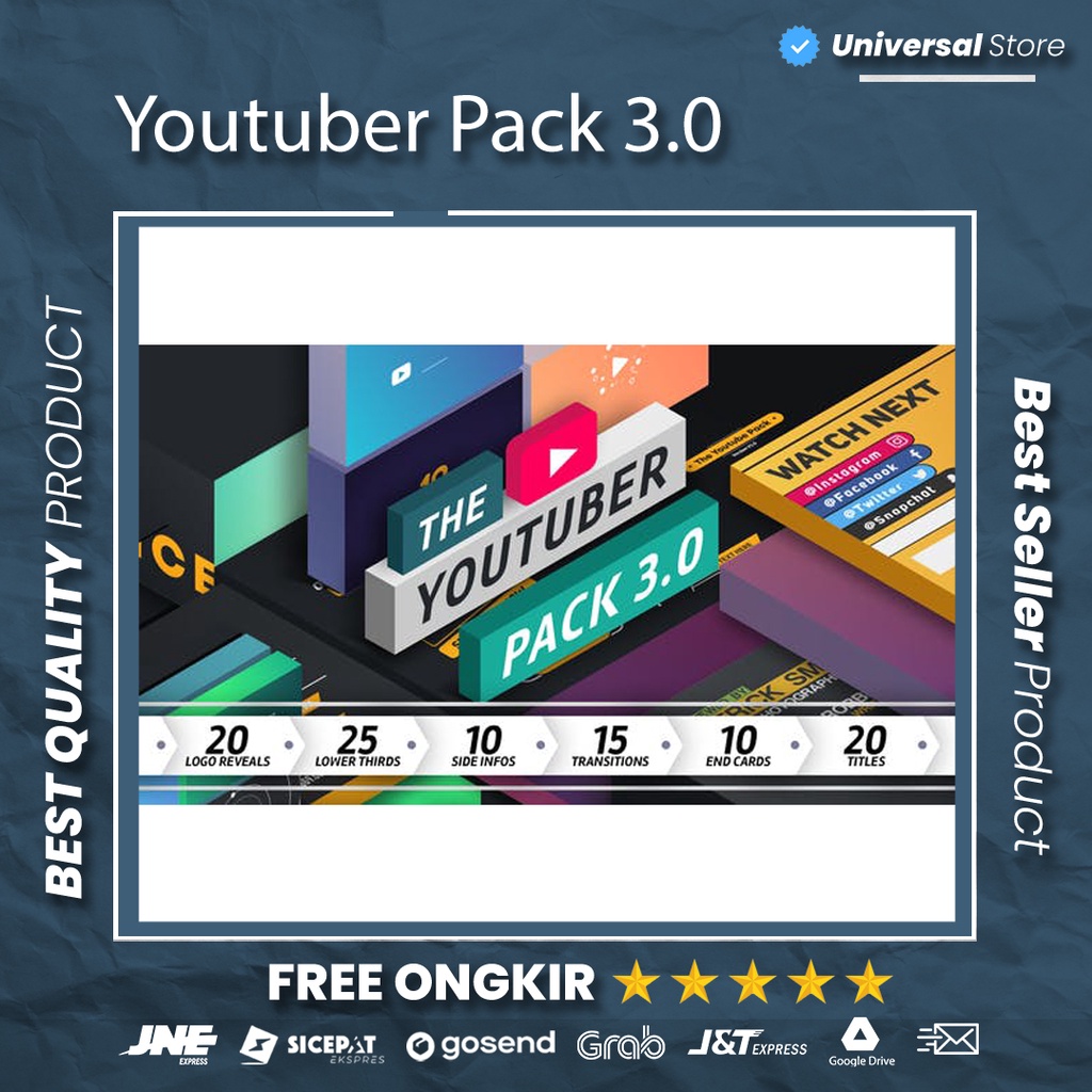 Koleksi Youtuber Pack Versi 3.0 2020 2021 Kebutuhan Para Youtube Channel Premium Chanel Lifetime Ter