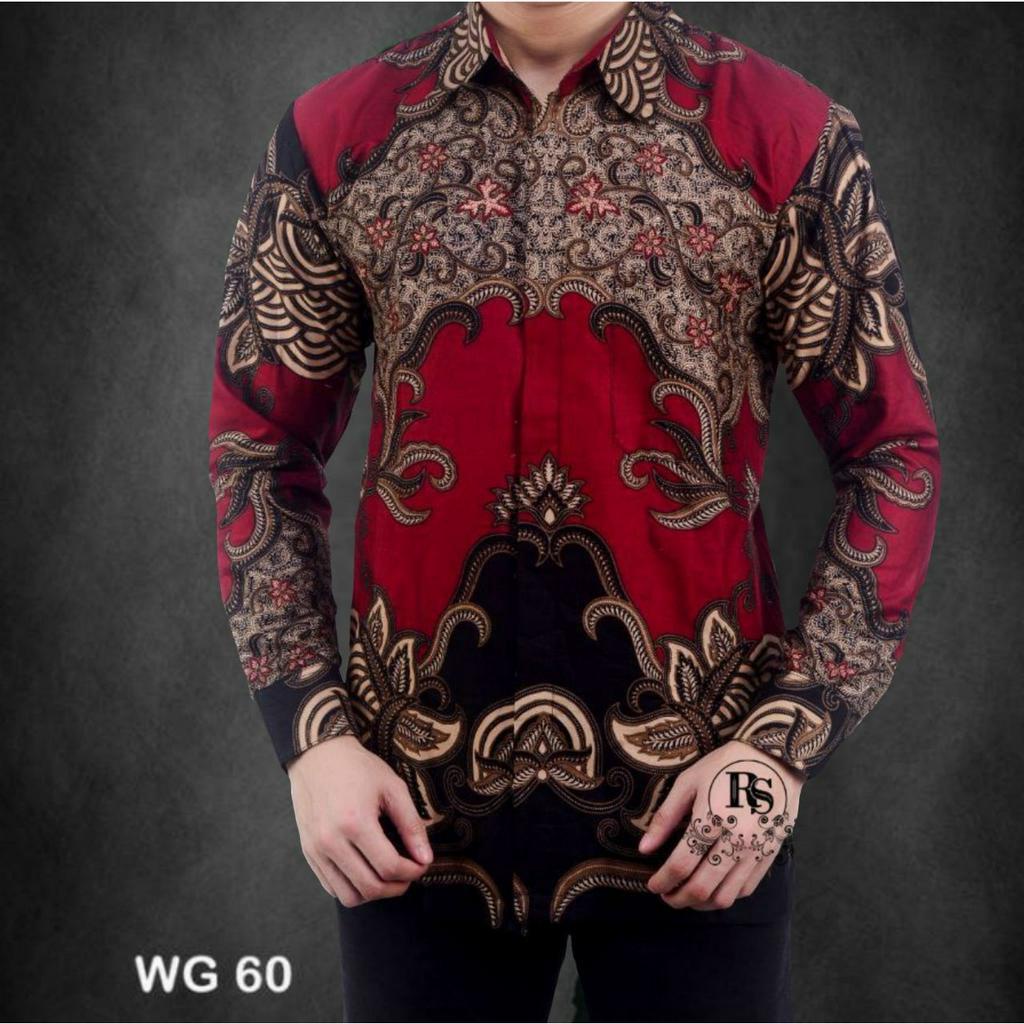 KEMEJA BATIK PRIA LENGAN PANJANG SIZE M L XL XXL BSWART batik HRB026