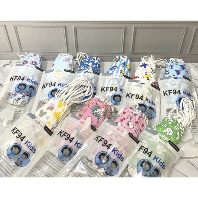 PREMIUM MASKER KF94 ANAK MOTIF MASKER KF94 ANAK MOTIF WARNA ISI 10 PCS