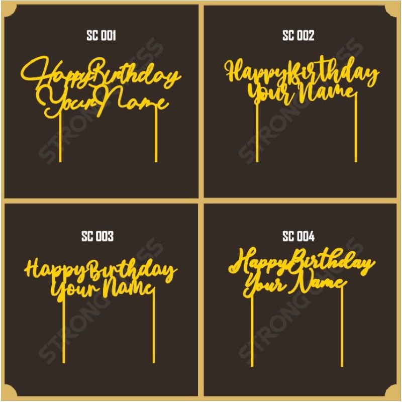 Happy Birthday Font For Cake Jual Katalog Font | Cake Topper | Topper Akrilik | Topper Happy Birthday |  Cake Topper Wedding | Dekorasi Ulang Tahun | Shopee Indonesia