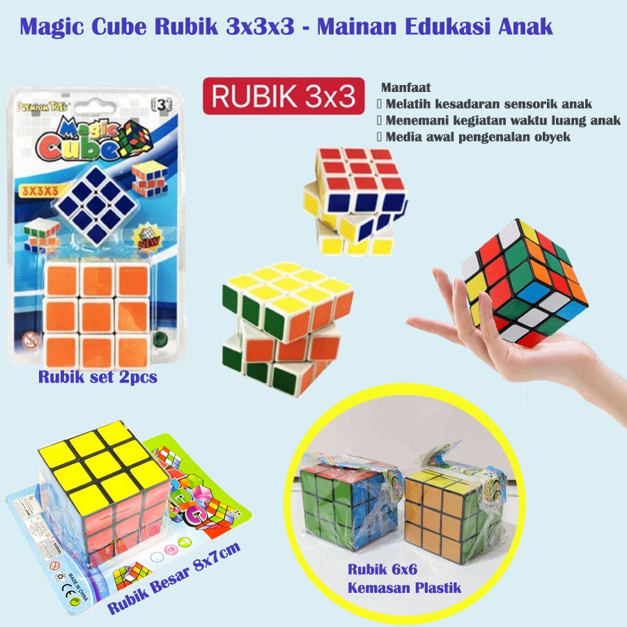 Magic Cube Rubik 3x3x3 - Rubik Mainan Edukasi Anak Murah