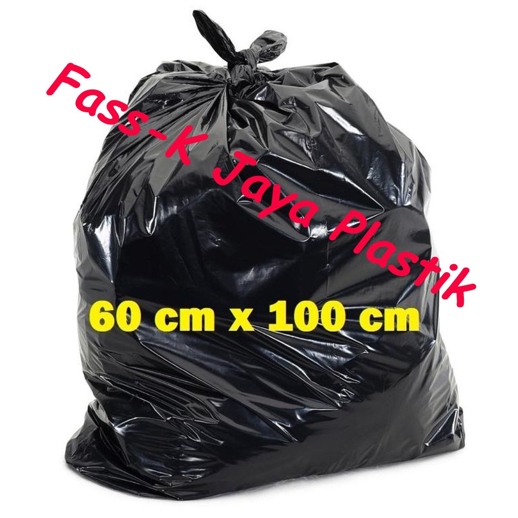 kantong PLASTIK SAMPAH 60 x 100 / TRASH BAG / kantong sampah HDPE warna hitam UK 60×100