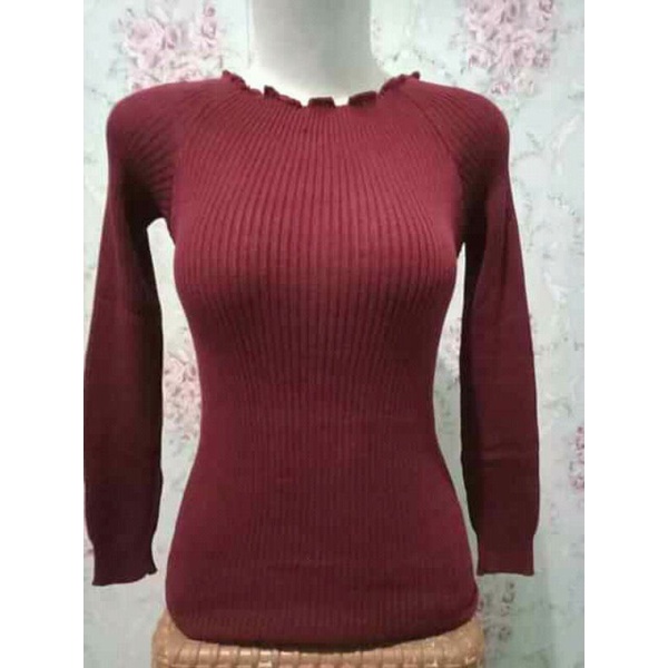 Baju rajut kriwil panjang jumbo