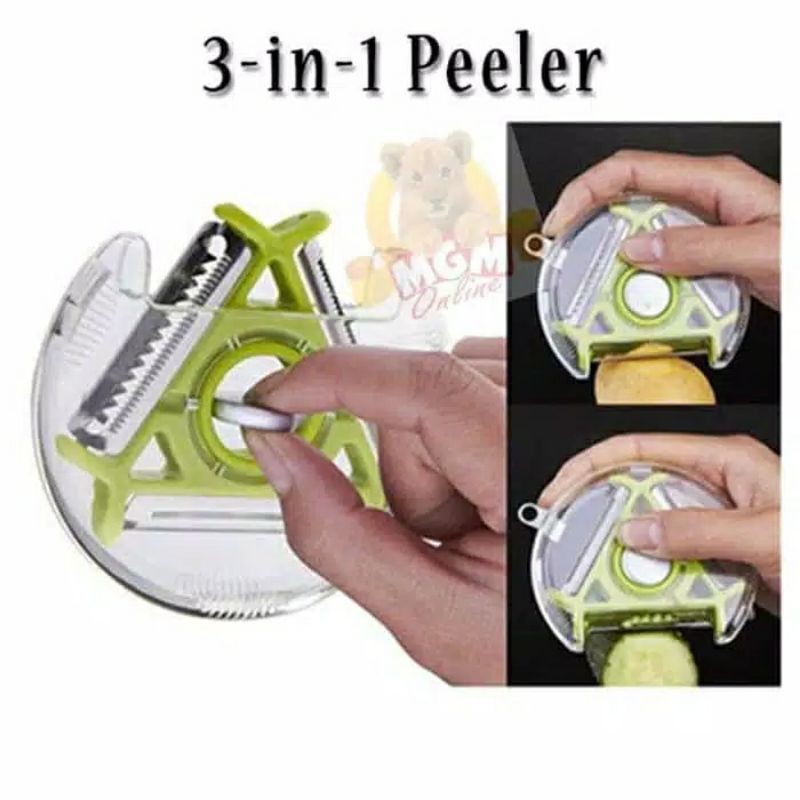 3 in 1 peeler vegetable fruit/Peeler kulit sayur dan buah 3 pisau