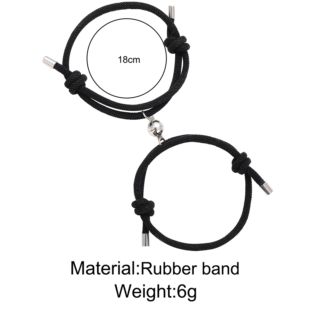 Fashion alloy magnet couple Bracelet nylon rope bracelet versatile accessories