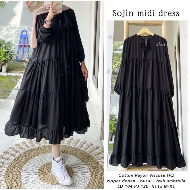 SOJIN MIDI DRESS RAYON PREMIUM  / TUNIK RAYON REMPEL/ SAFINA MIDI DRESS / RACHEL MIDI DRESS / RAHOME