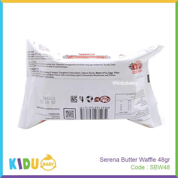 Serena Butter Waffle 48gr Biskuit Cemilan / Cemilan Sehat dll (khusus ibunya) / Kidu Baby