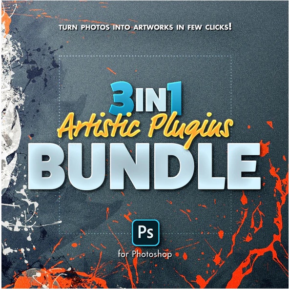 3 In1 Artistic Plugins Bundle For Photoshop