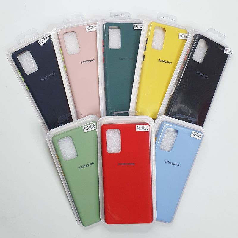 Samsung Galaxy Note 20 Macaron Tone Case / Silicone Macaron Colour Side button