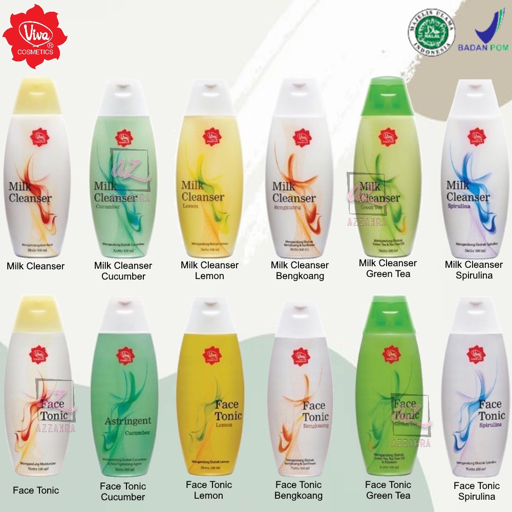 VIVA Milk Cleanser | Face Tonic | Air Mawar 100ml
