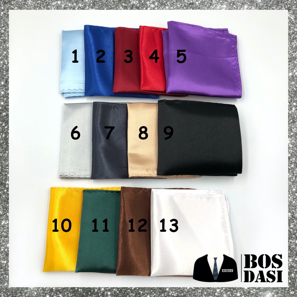 POCKET SQUARE / HANDKERCHIEF / SAPU TANGAN JAS PRIA POLOS