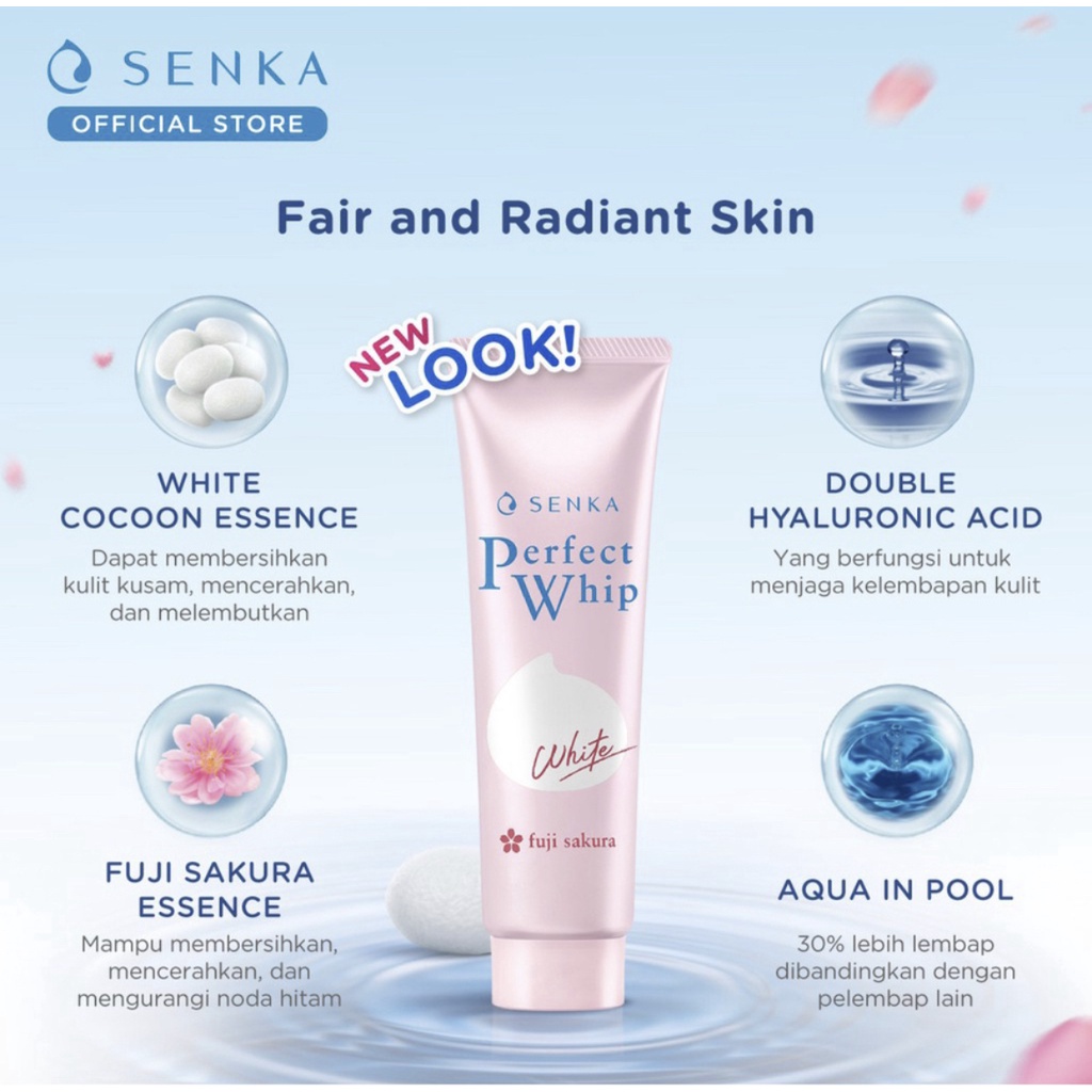 SENKA Perfect Whip Vibrant White Facial Foam 100g 50gr