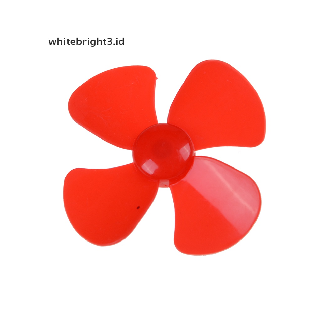 (whitebright3.id) 6pcs Baling Baling Plastik ABS 4 Bilah Ukuran 2mm X 56mm