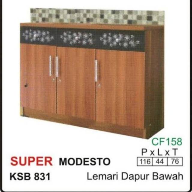  Kitchen  Set  3  Pintu  Bawah Modesto Promo Harga  Shopee 