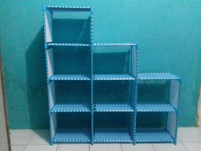 Rak Buku Portable 3 Sisi Multifungsi