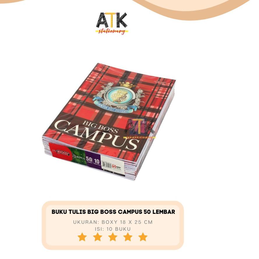 

Kekinian - Buku Tulis Boxy Campus Big Boss 50 Lembar atk ン