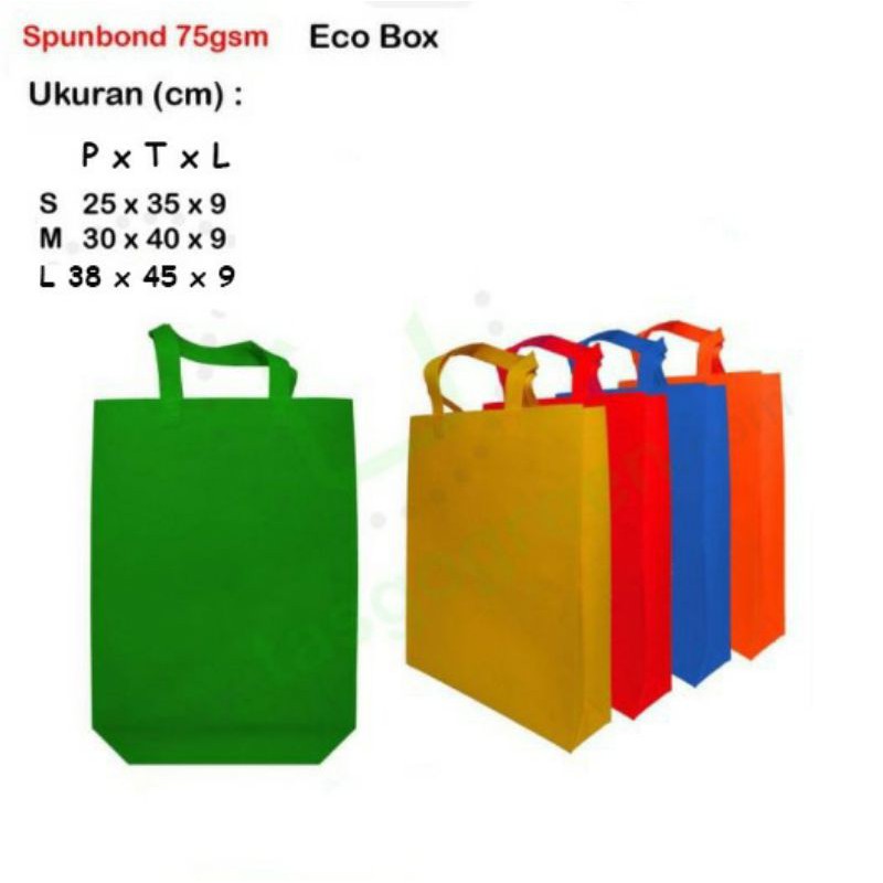 

tas spunbond - box bag uk 30x40 - tas souvenir