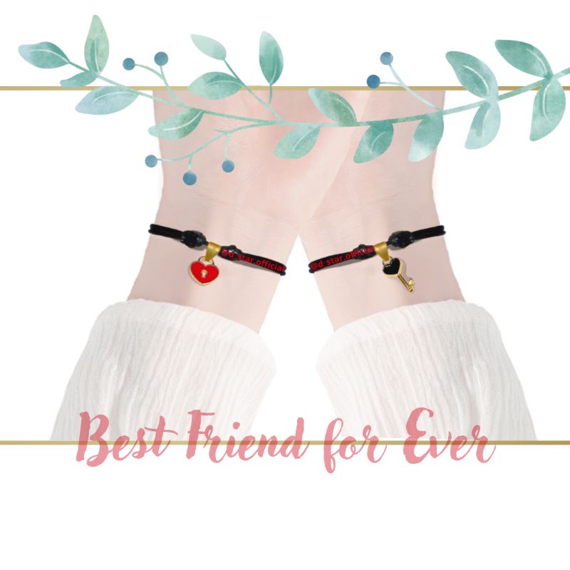 2 gelang || gelang tangan copel kunci gembok couple pasangan gelang persahabatan 2 sahabat