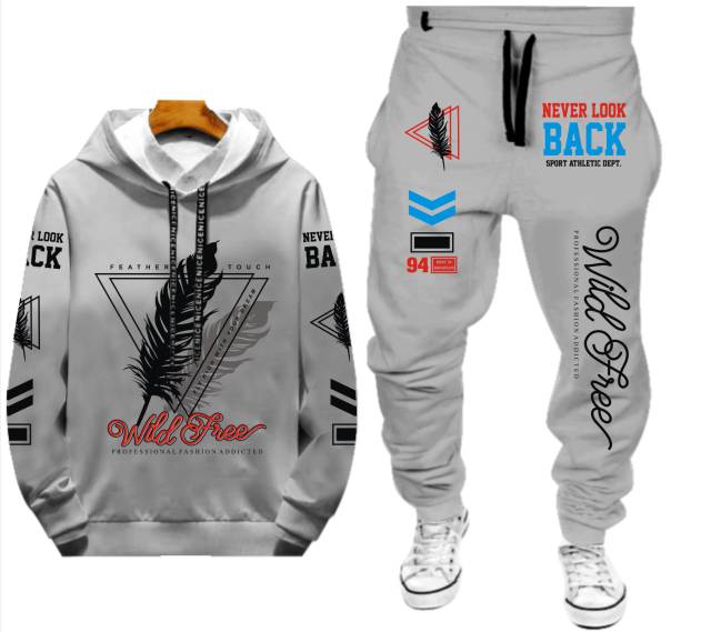 Stelan pria 1 set sweater dan celana wild free