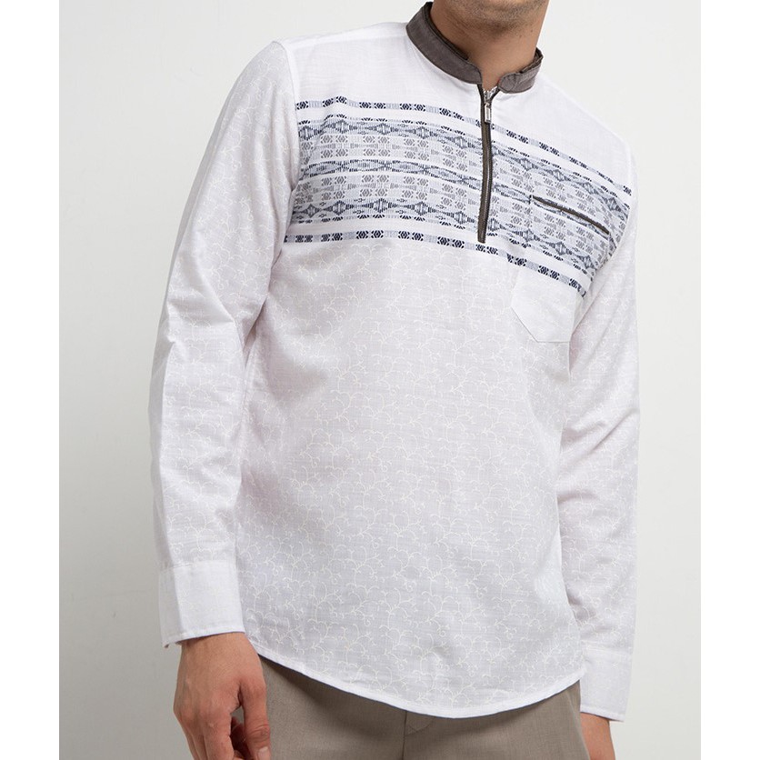 Kemeja Koko Emba Slim Fit Putih Ethnic