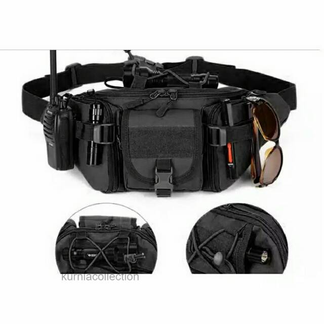 TERLARIS Tas selempang army premium slempang polisi tentara tas pinggang tactical waistbag ORIGINAL