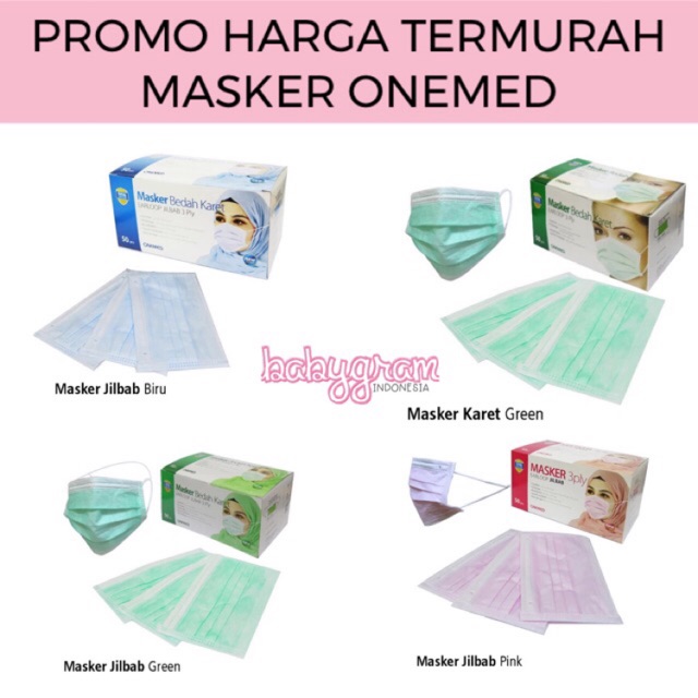 ONEMED Masker Onemed Jilbab Masker Hijab Masker Headloop