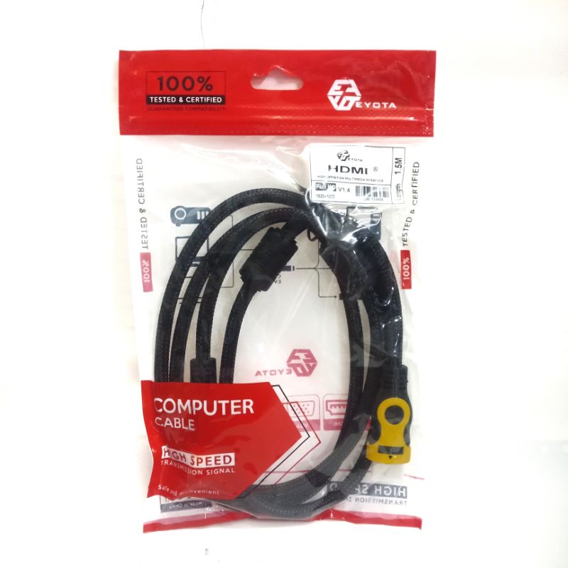 KABEL HDMI to HDMI Serat Jaring - 1.5M 3M 5M Kabel HDMI