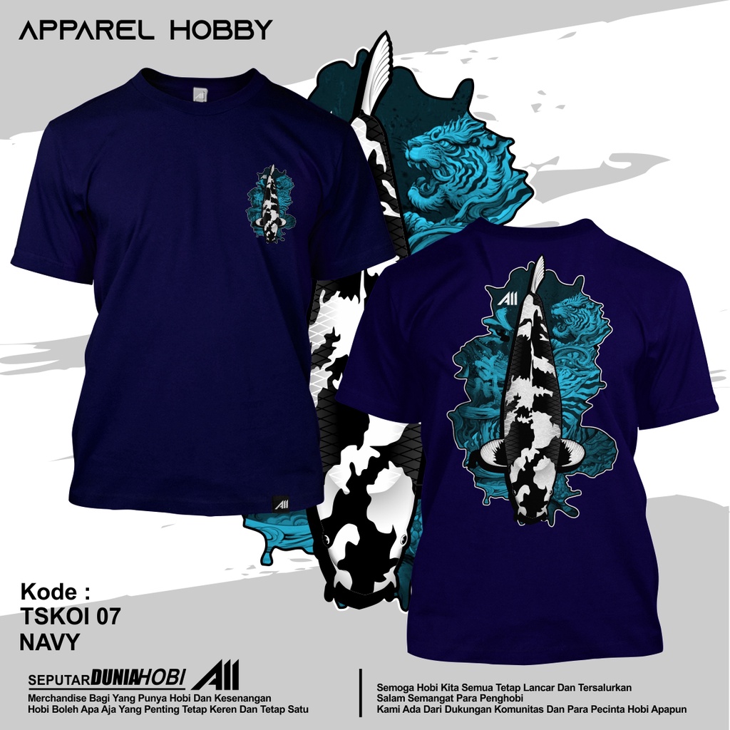 KAOS IKAN KOI SHIRO UTSURI TSKOI 7 NAVY