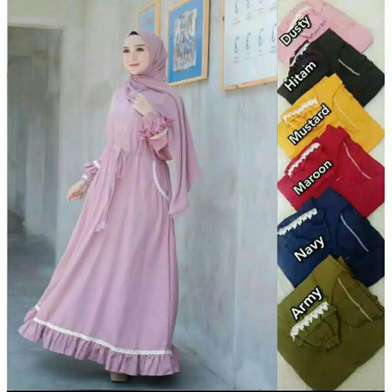 Gamis Polos Moscrepe