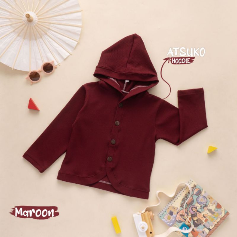 Nauree - Setelan Hoodie Atsuko Warna Terbaru Untuk Anak Perempuan Umur 1 2 3 4 5 6  Tahun Bahan Cotton Combad 30s Lembut Halus Premium Tebal Adem Nyaman Dipakai Menyerap Keringat Jogger Set Jahitan Rapih Model Lucu Untuk Jalan Jalan