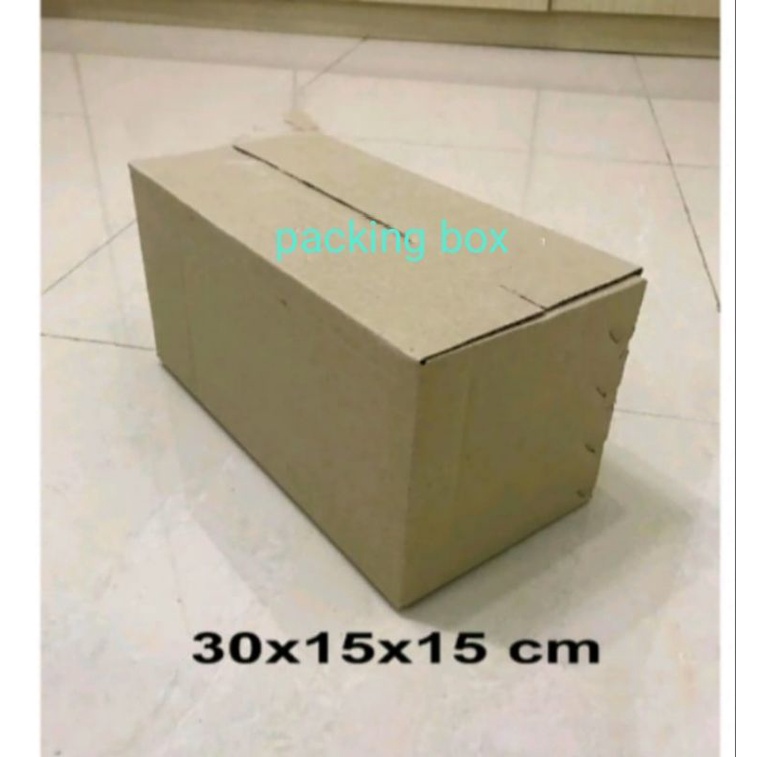 

karton/kardus uk.30x15x15cm.single wall,luar dalem polos