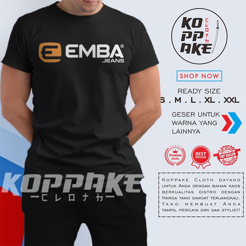 Kaos Emba Jeans Logo Baju Distro