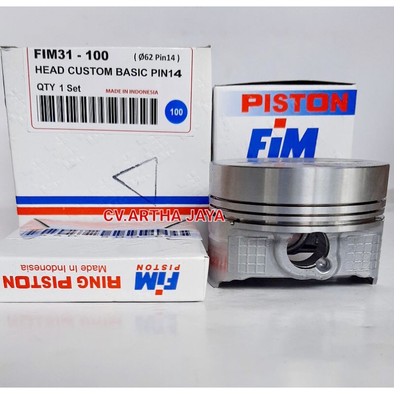 PISTON KIT FIM FIM31 CUSTOM DOME MENTAH ( 61 / 61,5 / 62 / 62,5 / 63 ) ( PEN 14 / PIN 14 ) VIXION / 