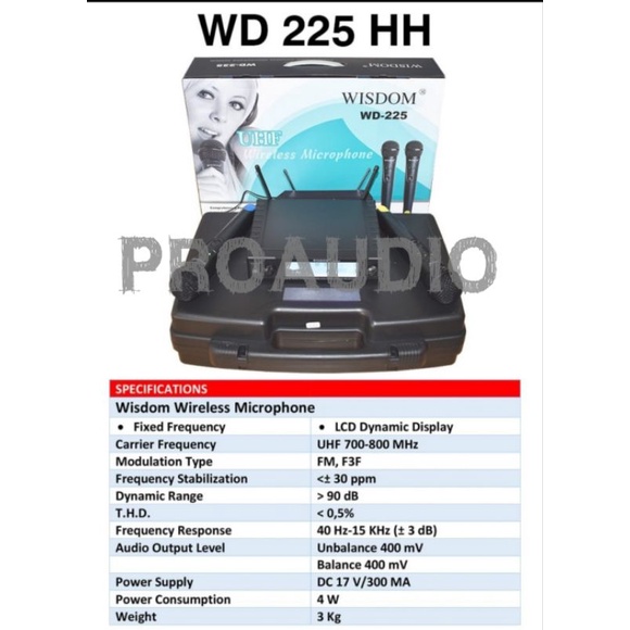 Microphone wireless Wisdom WD-225 HH