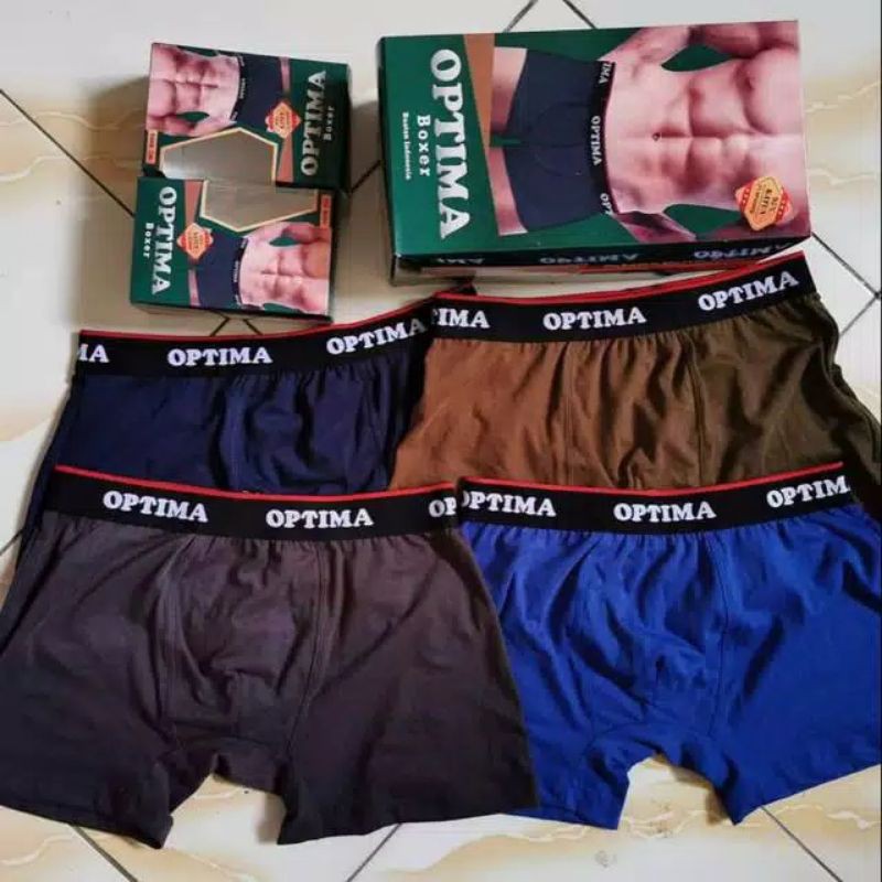 Termurah (isi 2 pcs) Celana Dalam Cowok Boxer Optima B005