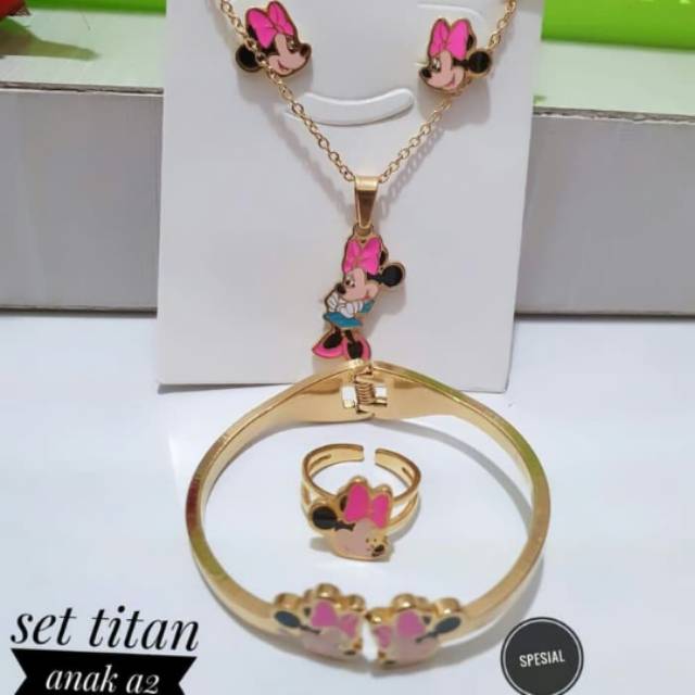 Kalung Set Perhiasan Titanium Anak