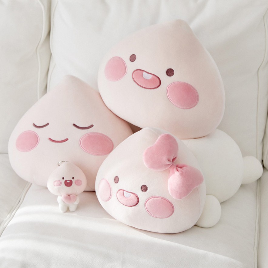 Kakao Friends Lovely Apeach Face Cushion And Body Pillow