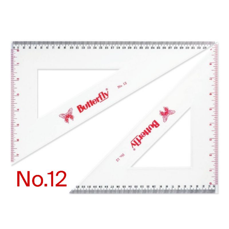 

PENGGARIS SEGITIGA/ TRIANGLE RULE BUTTERFLY NO. 8-10-12 / 2 pcs/set